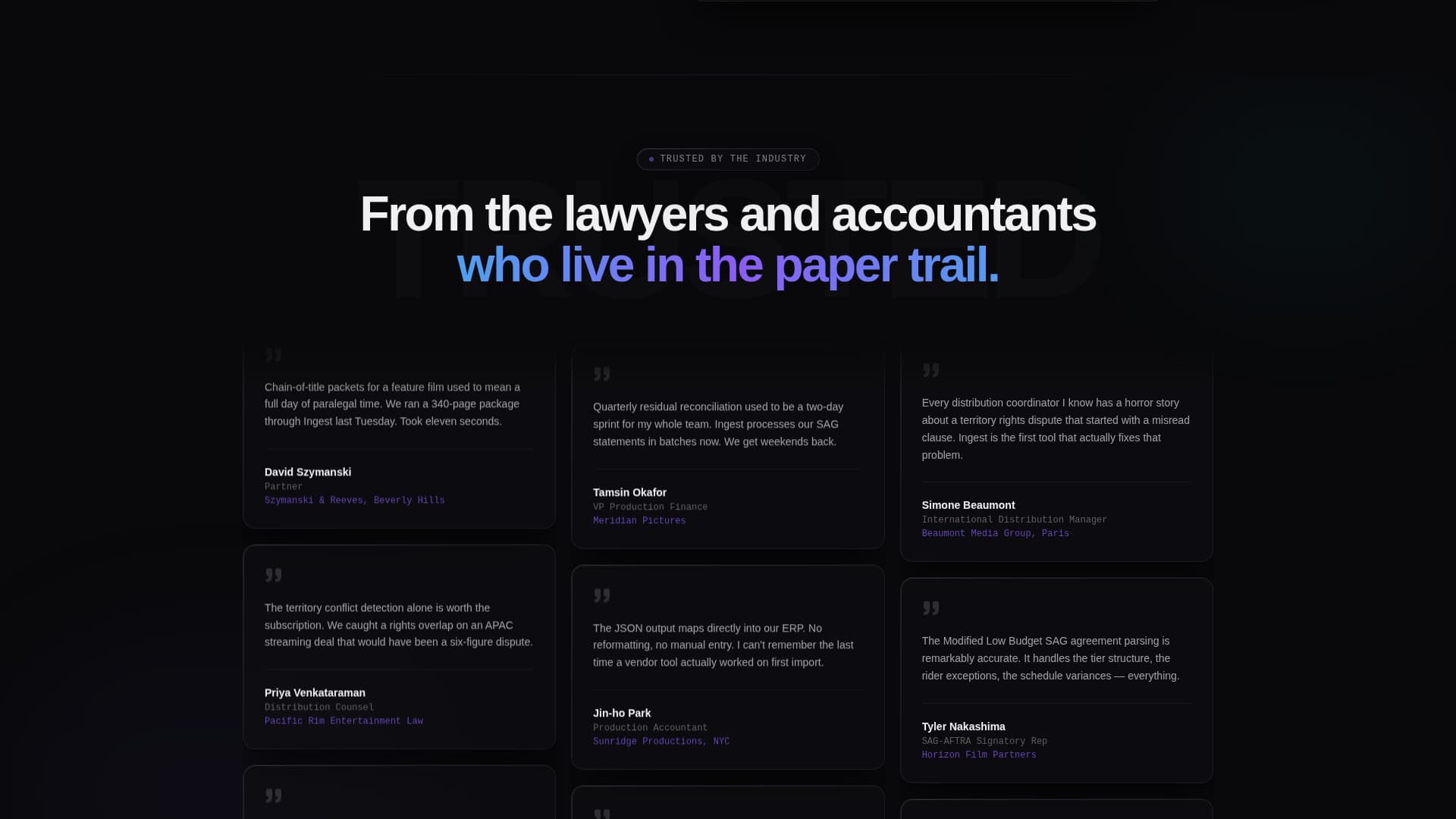 Ingest - Powerful Entertainment Landing Page Template