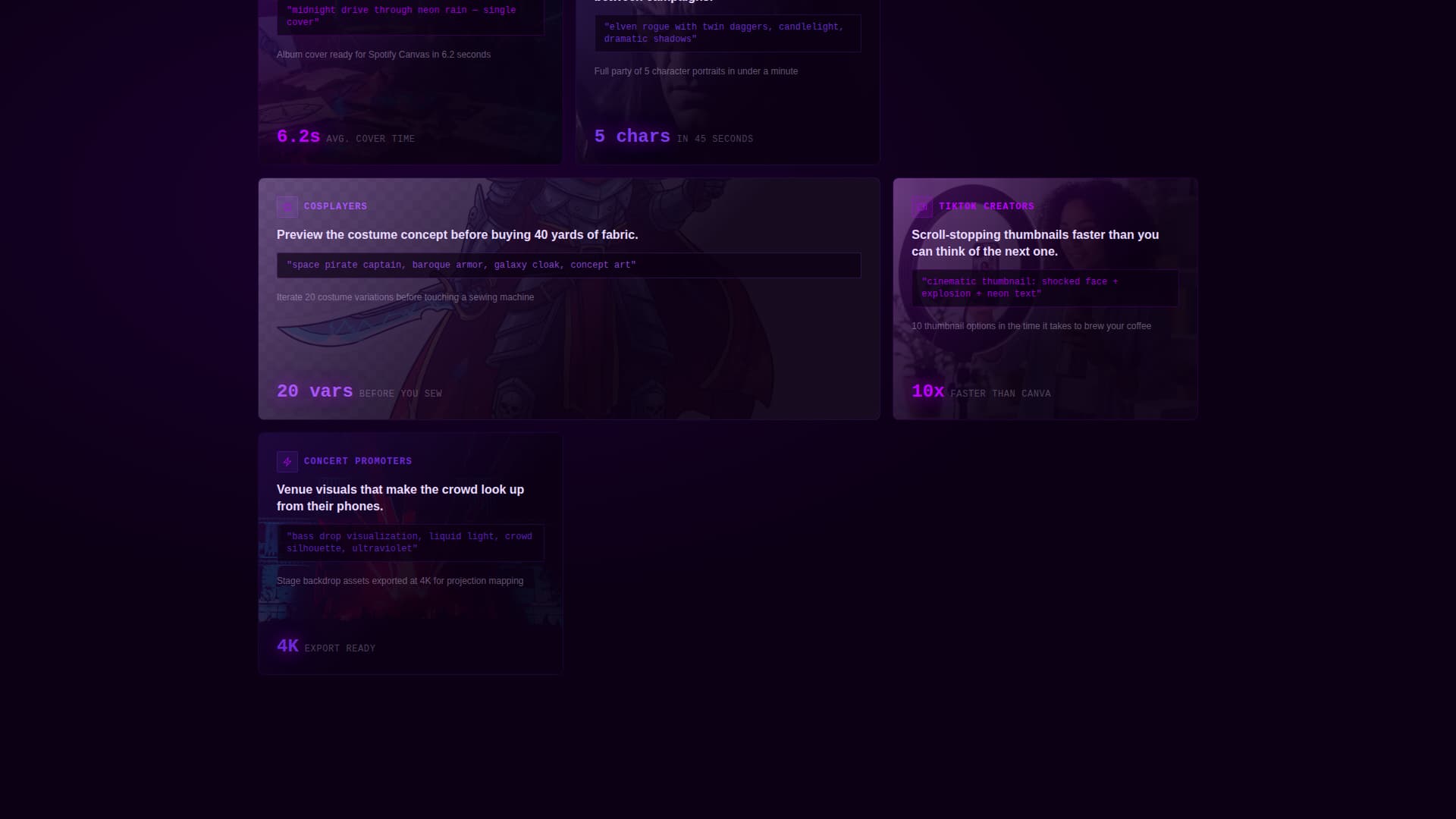 Dreamforge - Electric Entertainment Landing Page Template