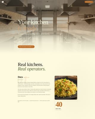 Mesa - Serene Ghost Kitchen Landing Page Template