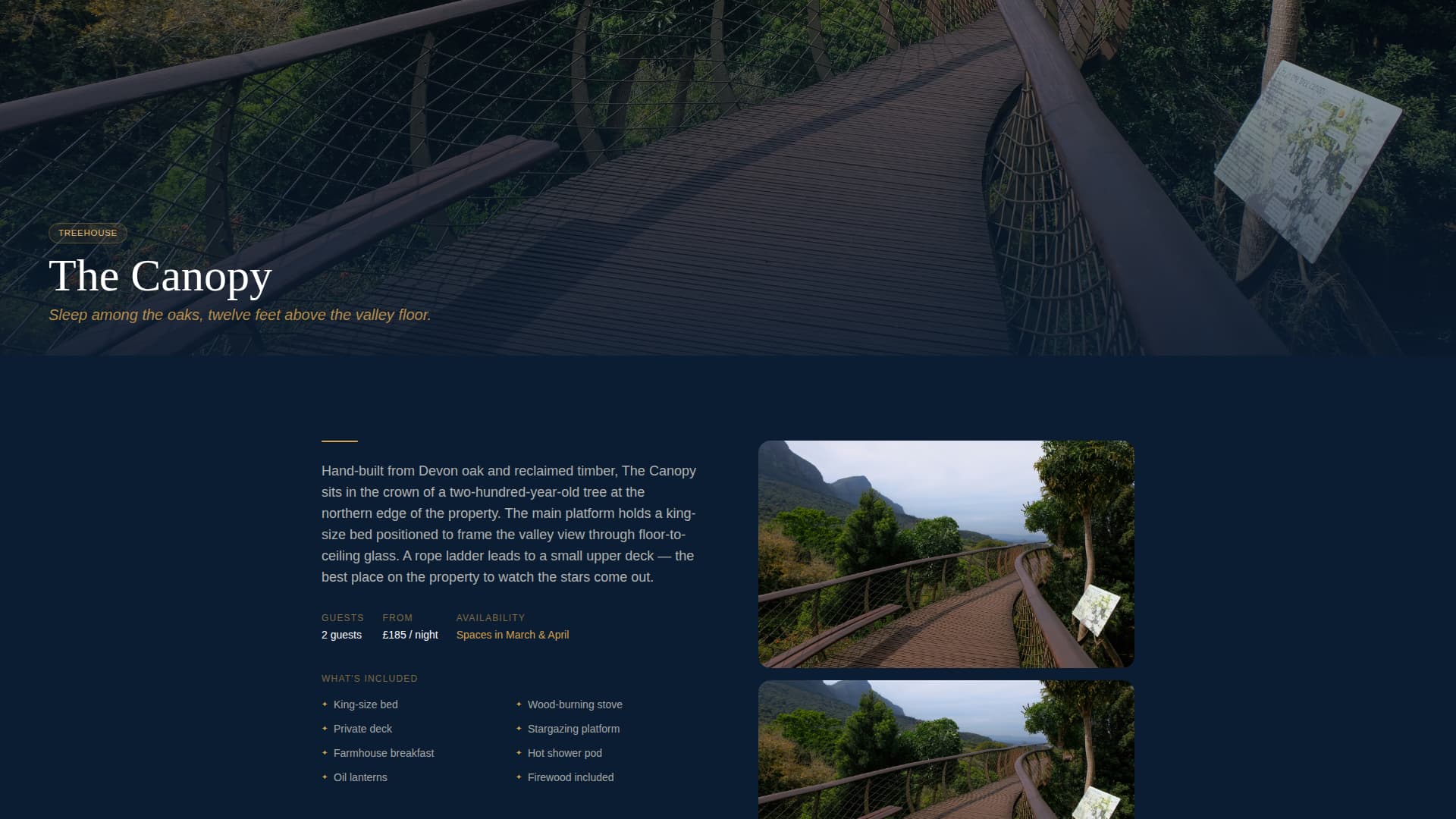 Wander - Immersive Glamping Landing Page Template