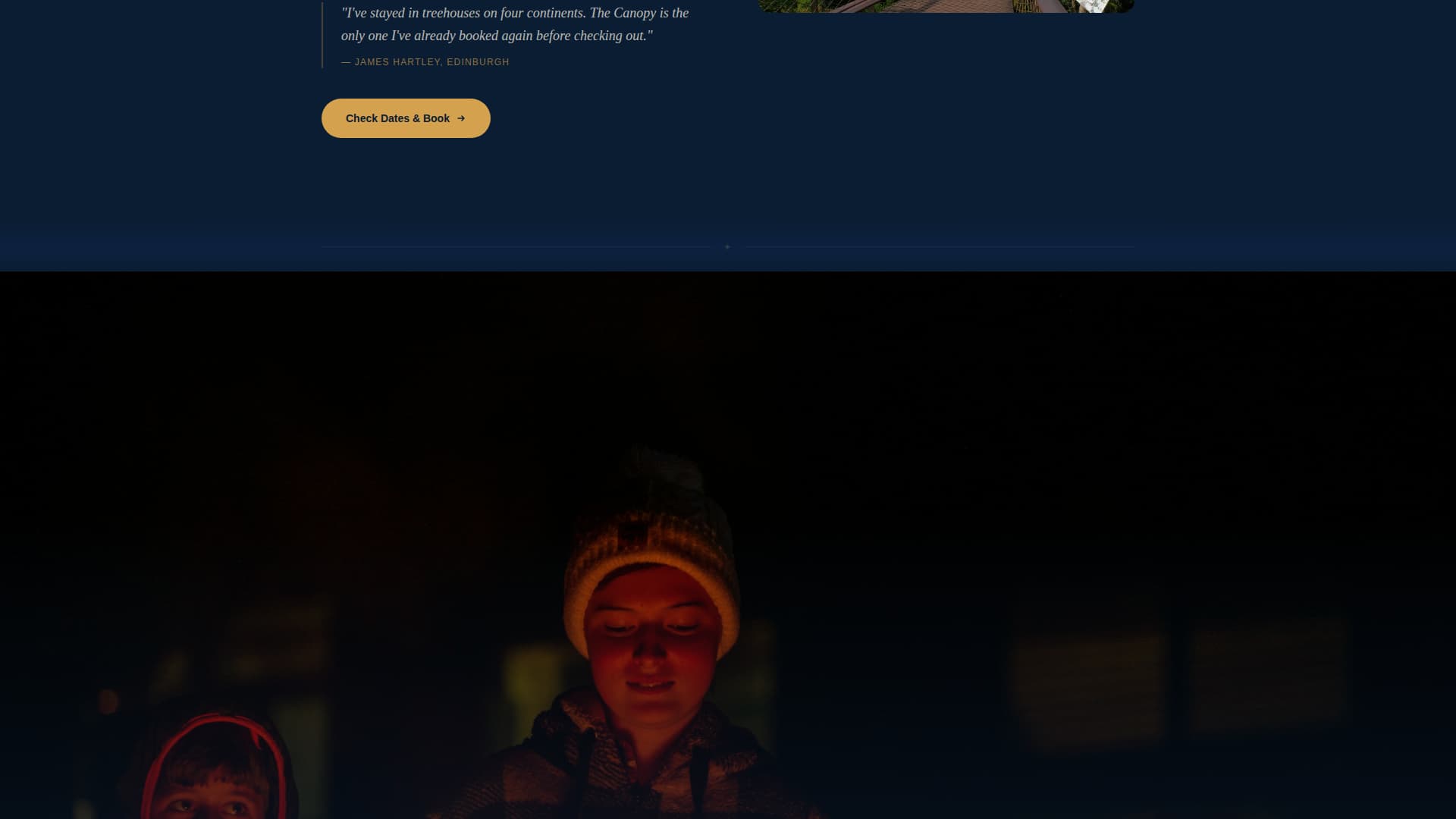 Wander - Immersive Glamping Landing Page Template