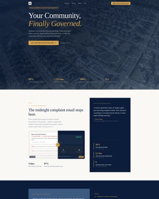 Covenant - Authoritative HOA Landing Page Template