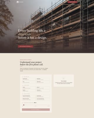 Commercial - Modern Architecture Landing Page Template