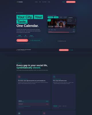 Schedule - Smart Entertainment Landing Page Template