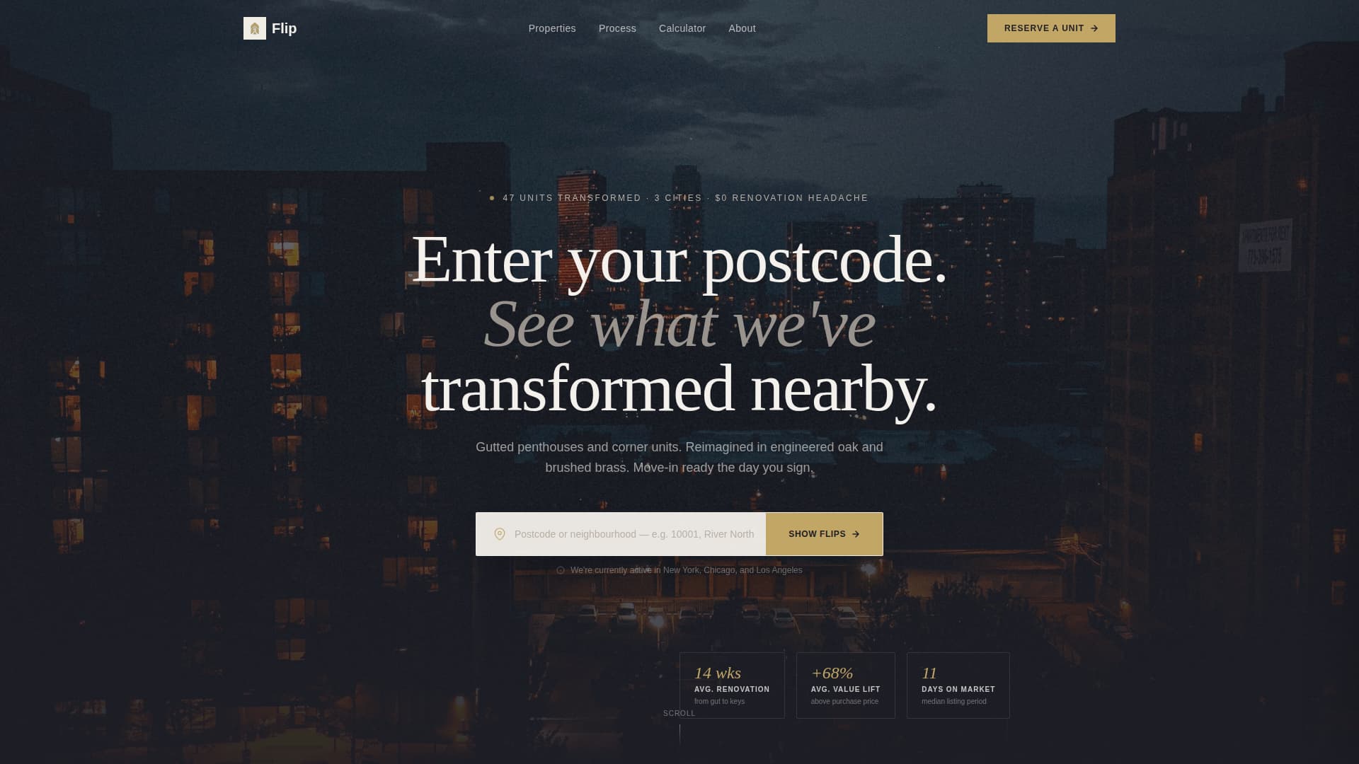 Flip - Premium Highrise Landing Page Template