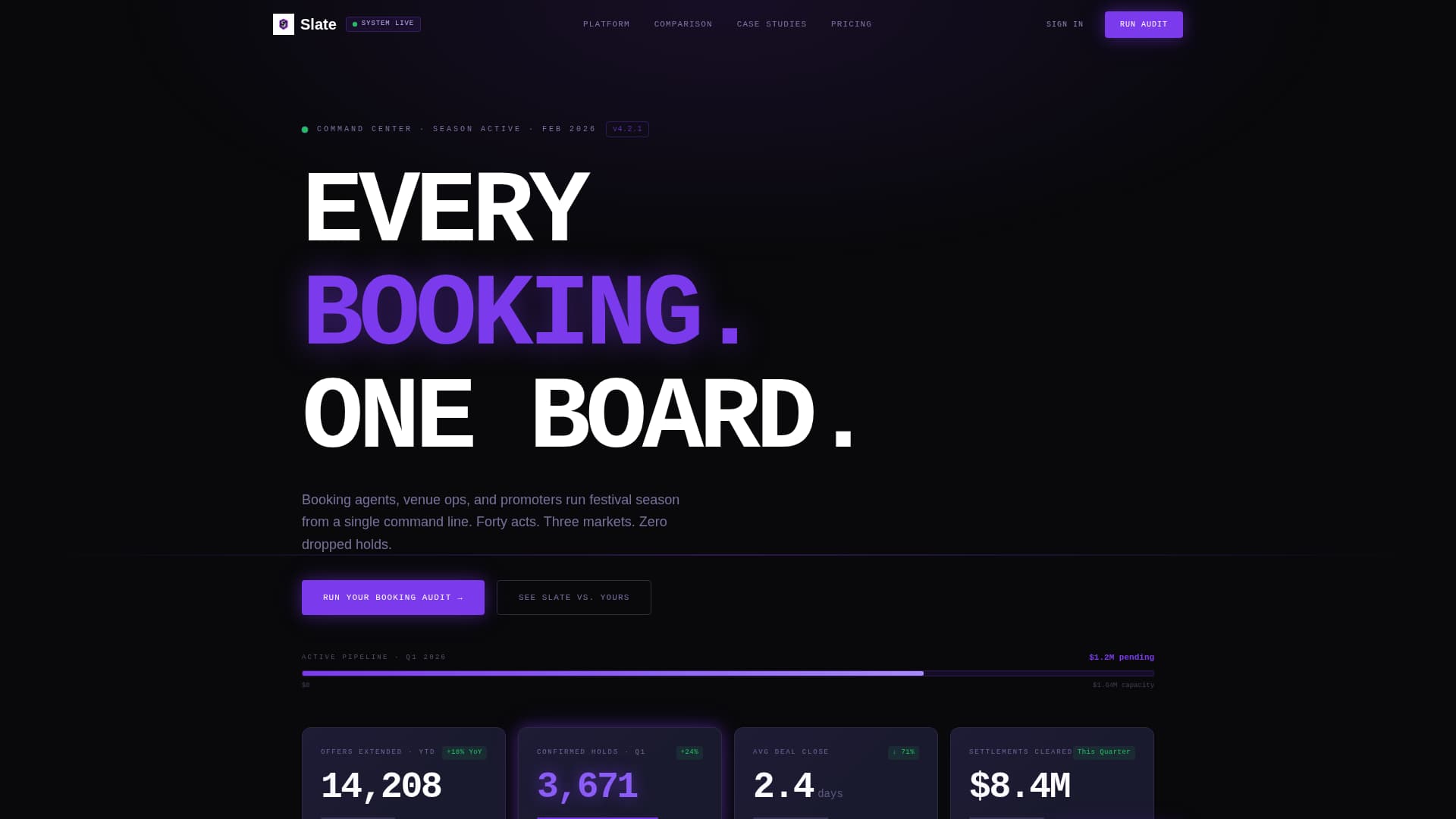 Slate - Powerful Booking Landing Page Template