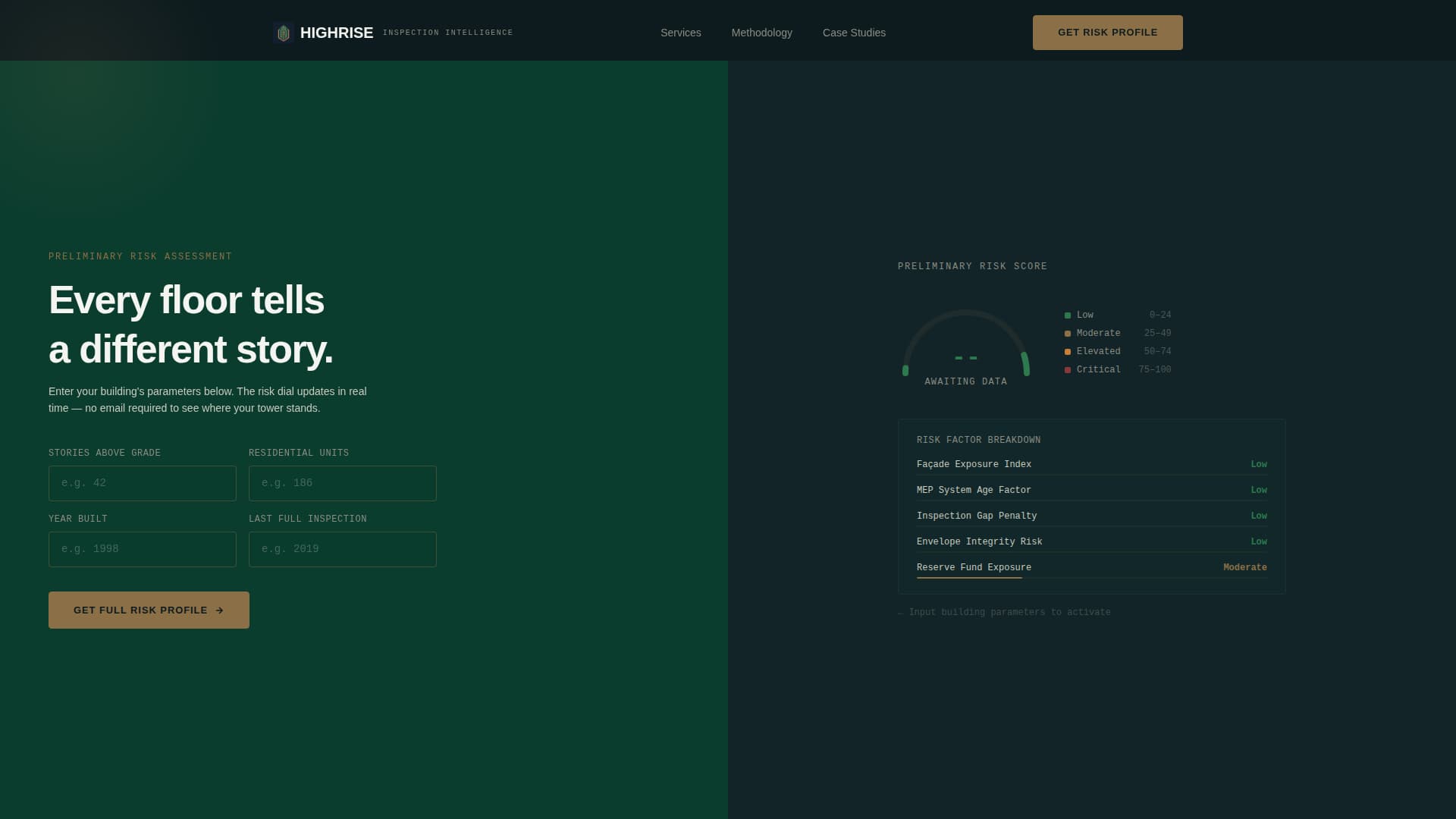 Highrise - Authoritative Inspection Landing Page Template