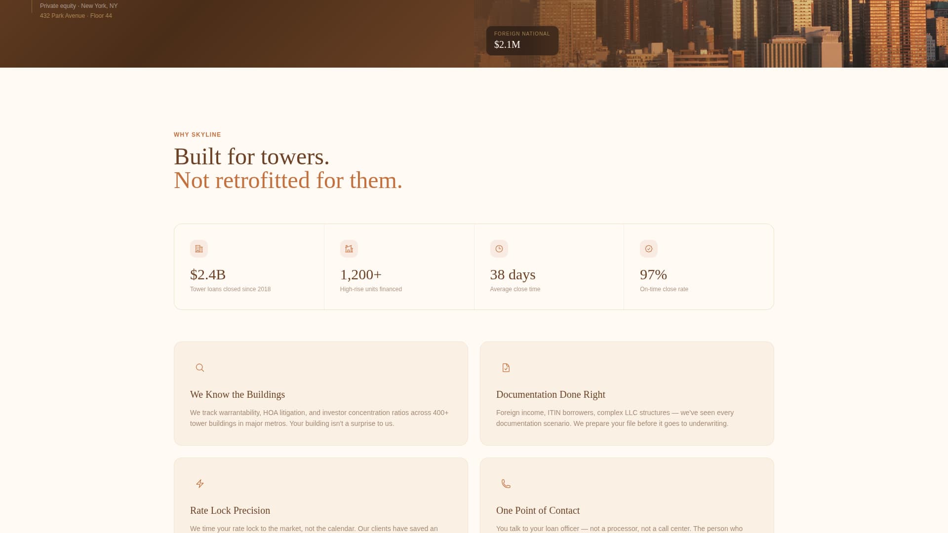 Skyline - Precision Tower Landing Page Template