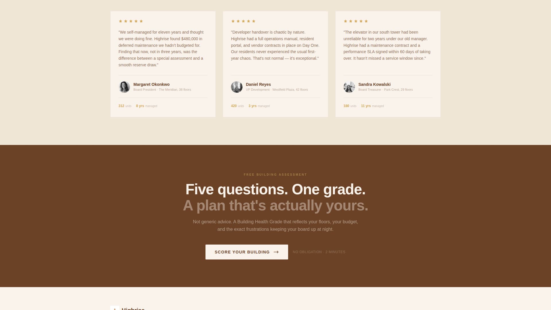 Highrise - Precision Property Landing Page Template
