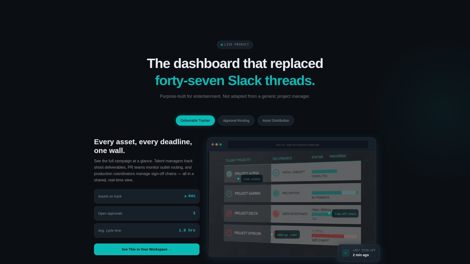 Spectrum — Live Events Landing Page Template