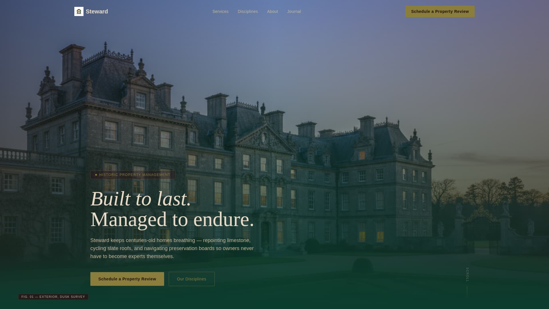 Steward - Authoritative Historicpreservation Landing Page Template