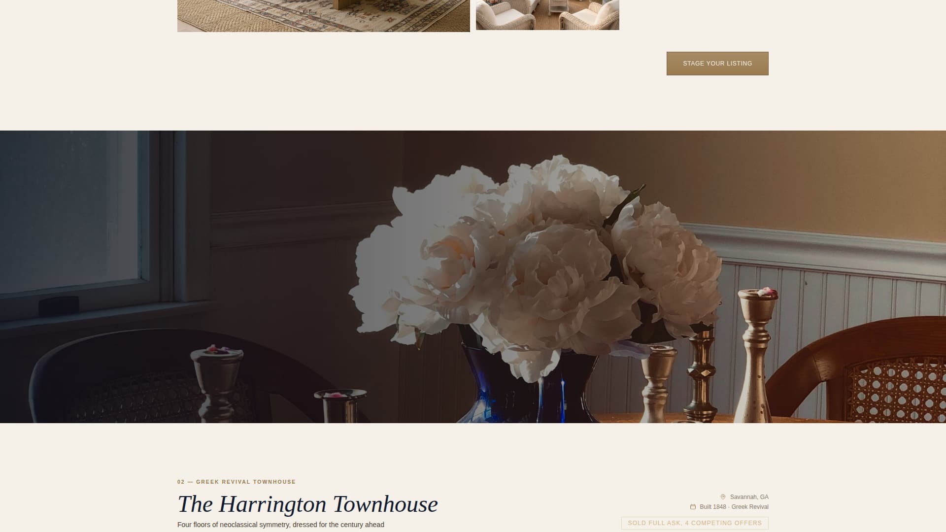 Hearth - Timeless Staging Landing Page Template