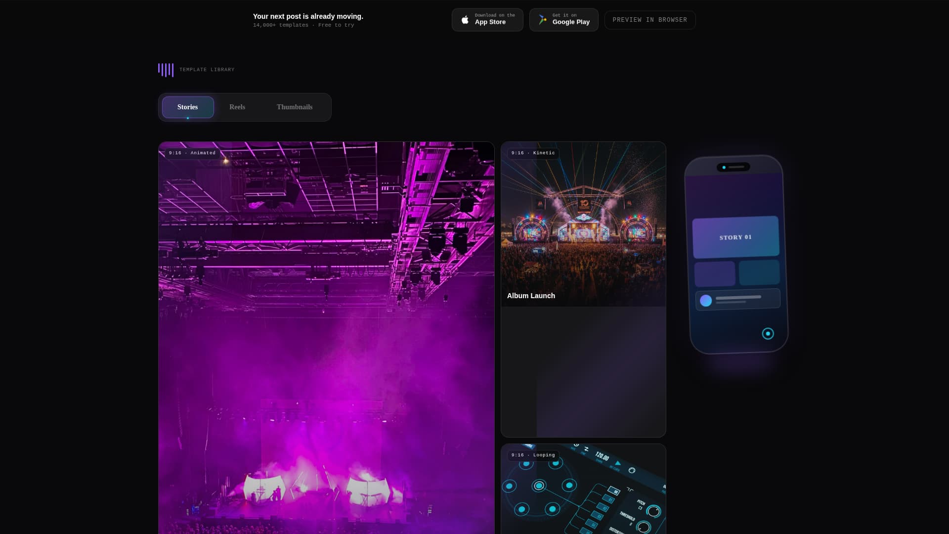 Scroll - Dynamic Creator Landing Page Template