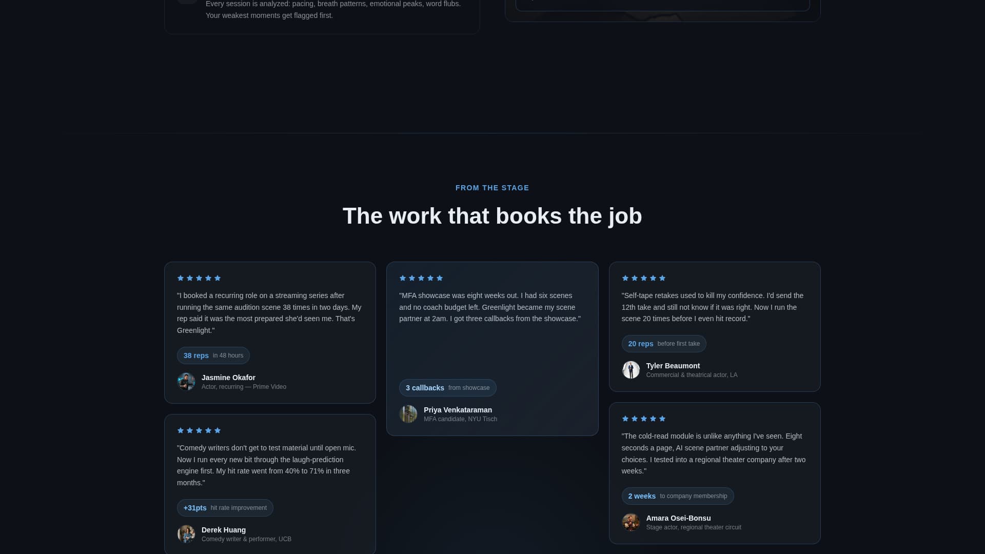 Greenlight - Powerful Entertainment Landing Page Template