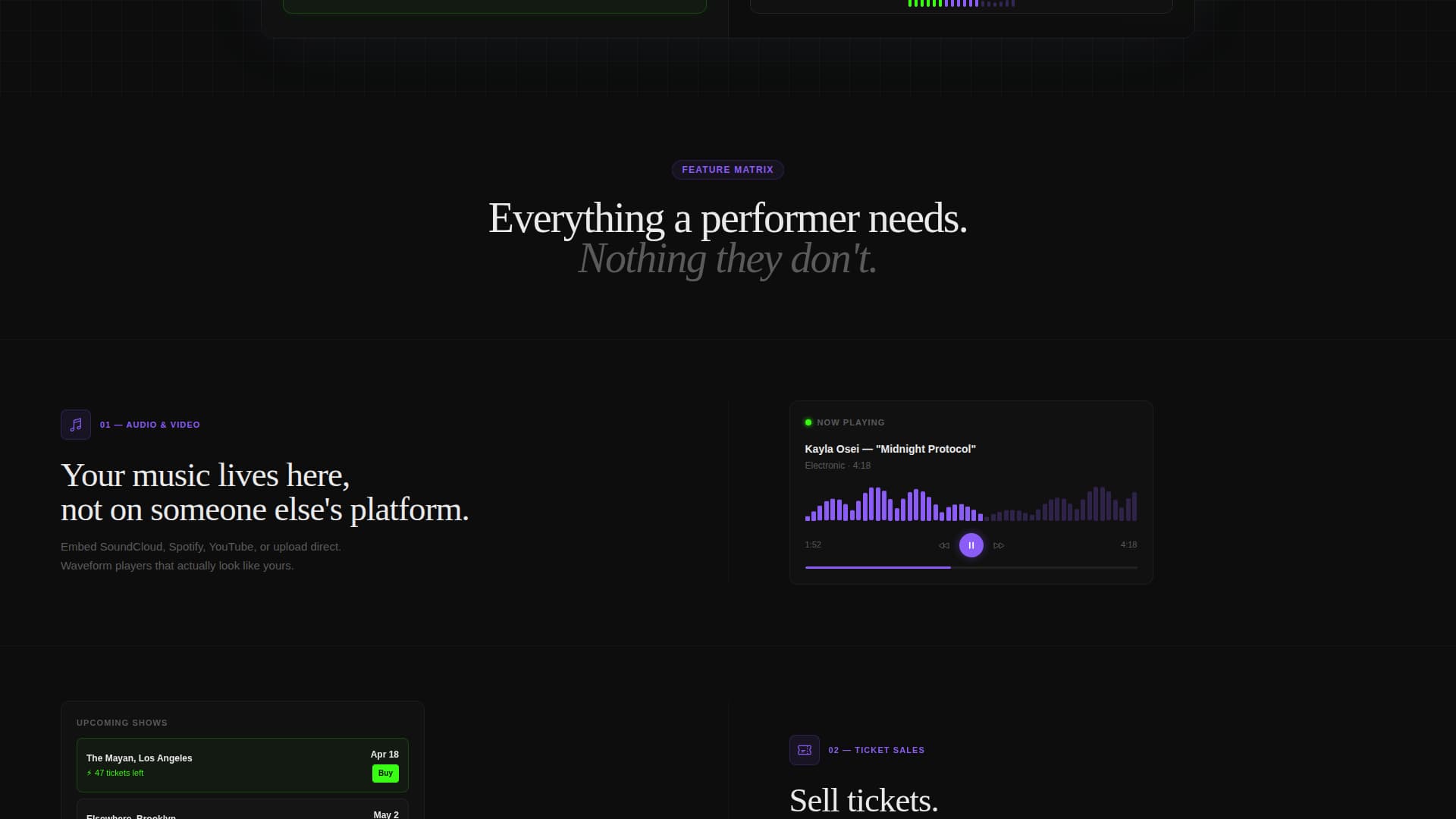 Launch - Electric Entertainment Landing Page Template