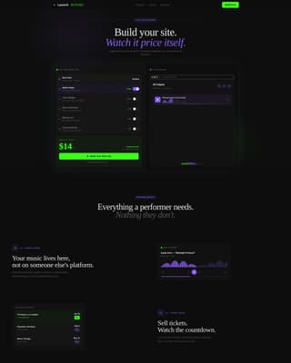 Launch - Electric Entertainment Landing Page Template