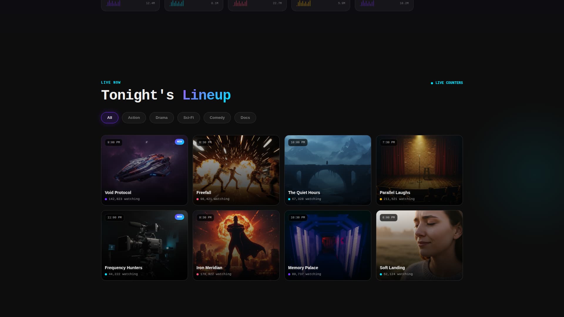 Stream - Electrifying Entertainment Landing Page Template