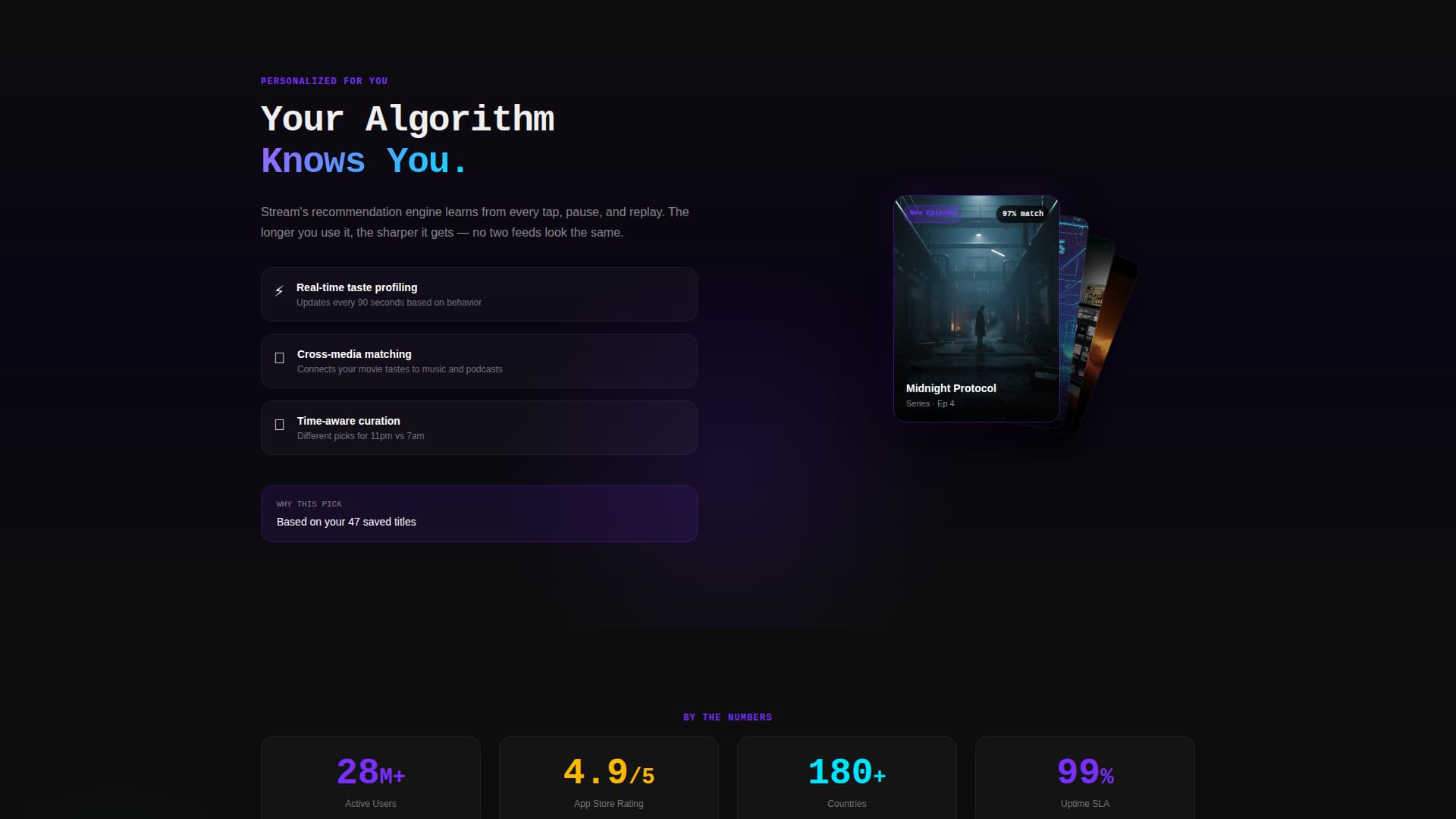 Stream - Electrifying Entertainment Landing Page Template