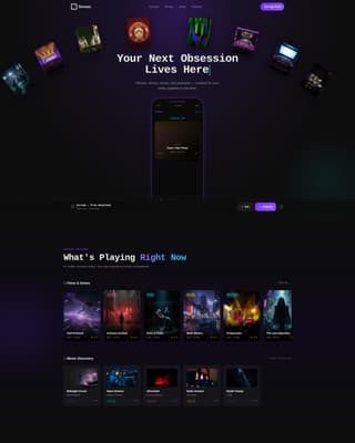 Stream - Electrifying Entertainment Landing Page Template
