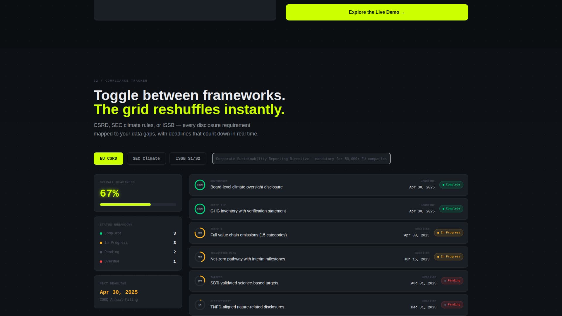 Terra — Eco Impact Landing Page Template