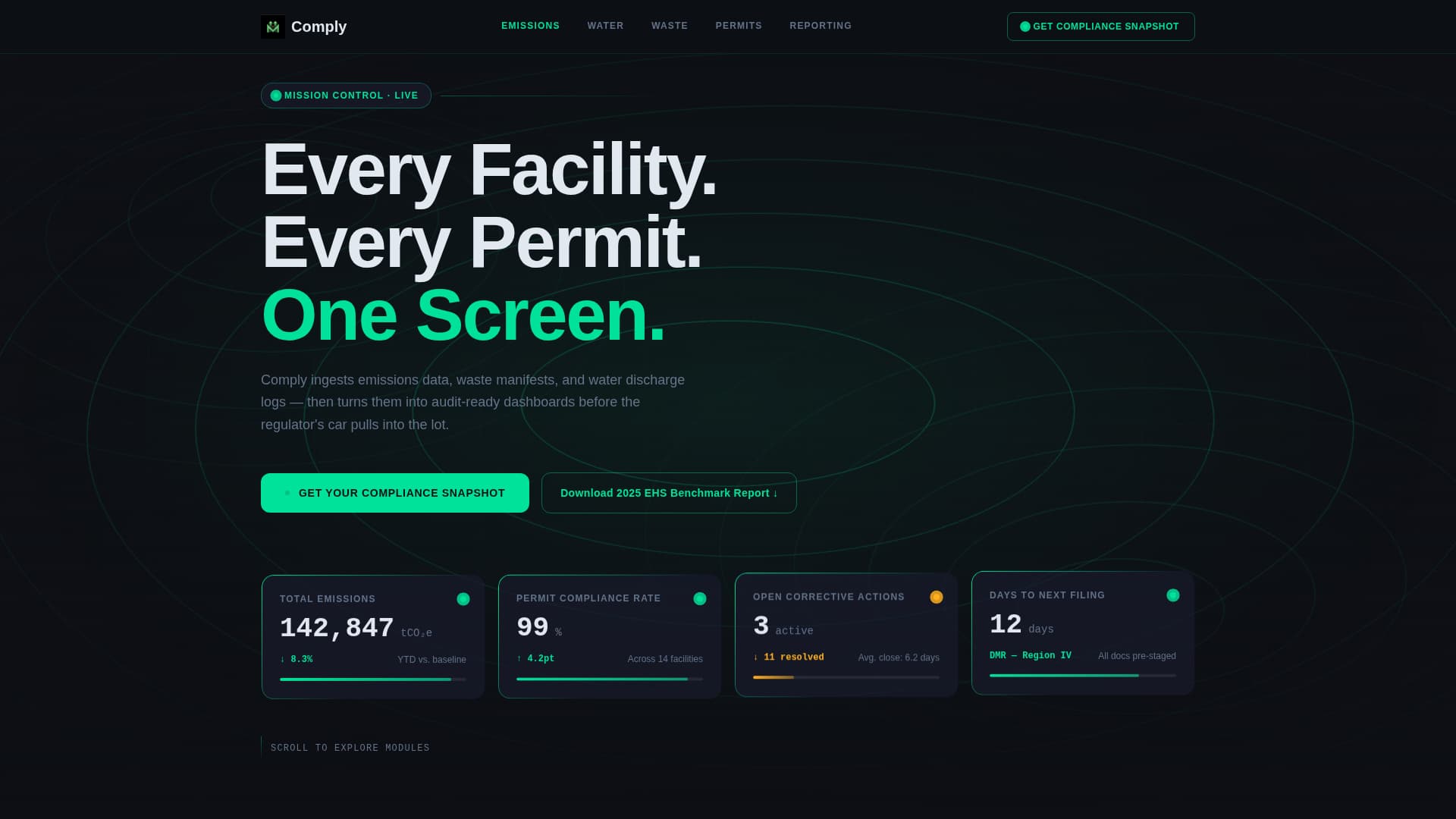 Comply - Powerful Environmental Landing Page Template
