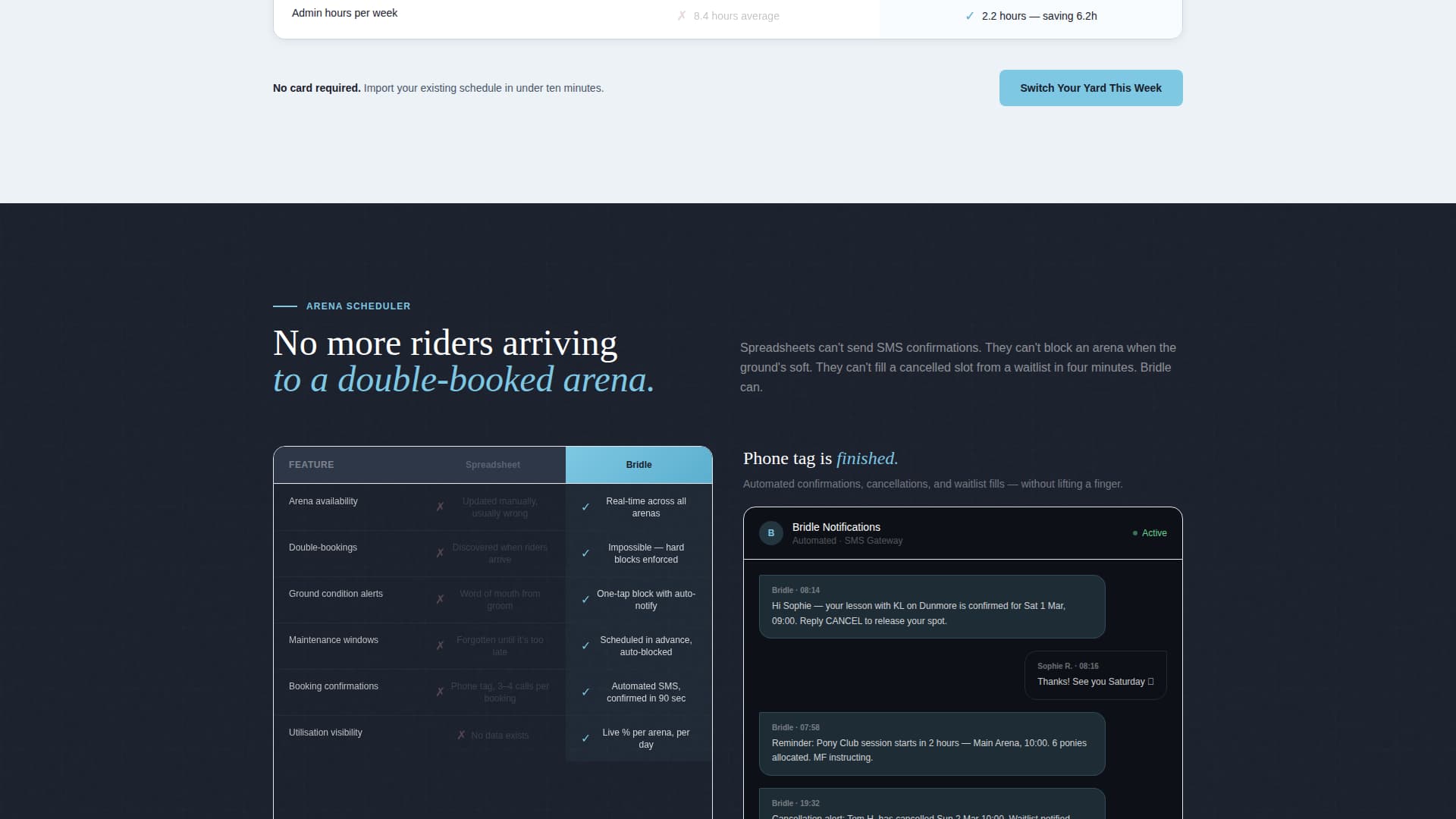 Equestrian Vertical SaaS Booking Website Template