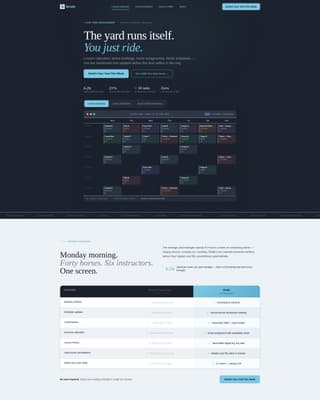Equestrian Vertical SaaS Booking Website Template