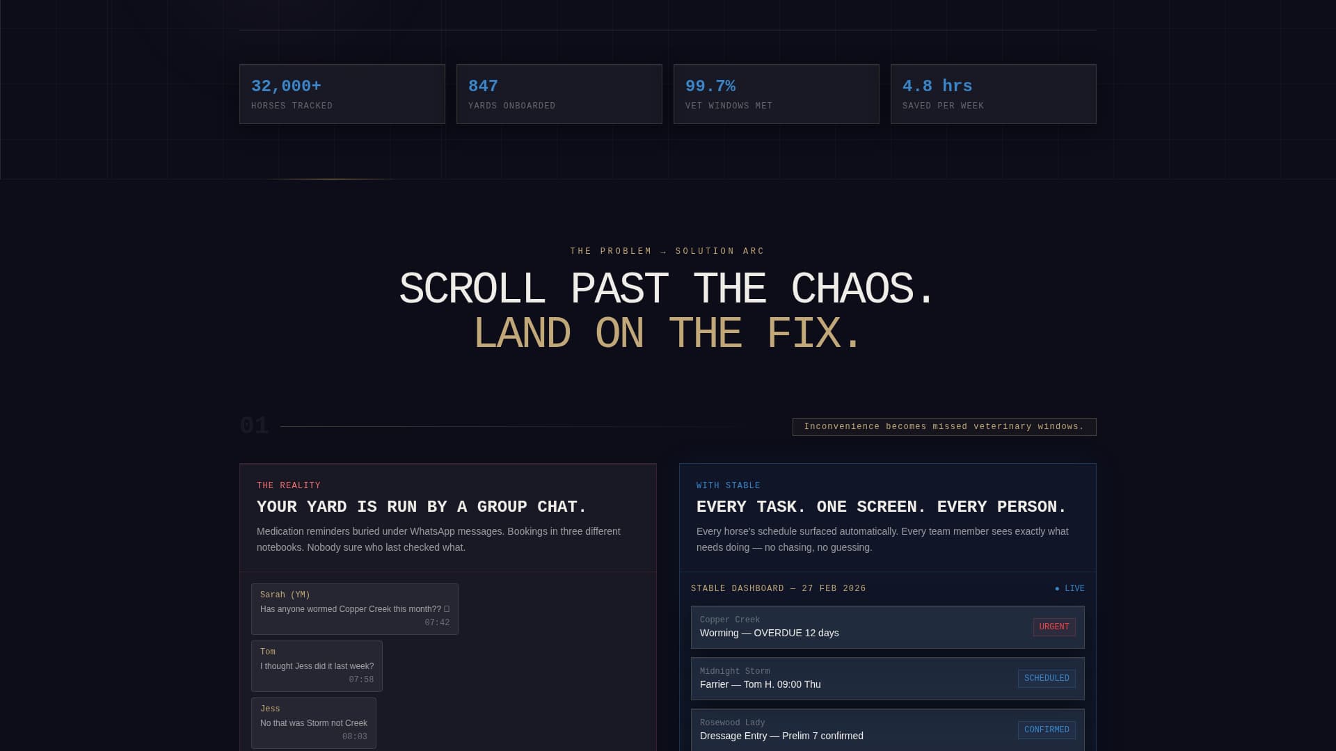 Stable - Powerful Equestrian Landing Page Template