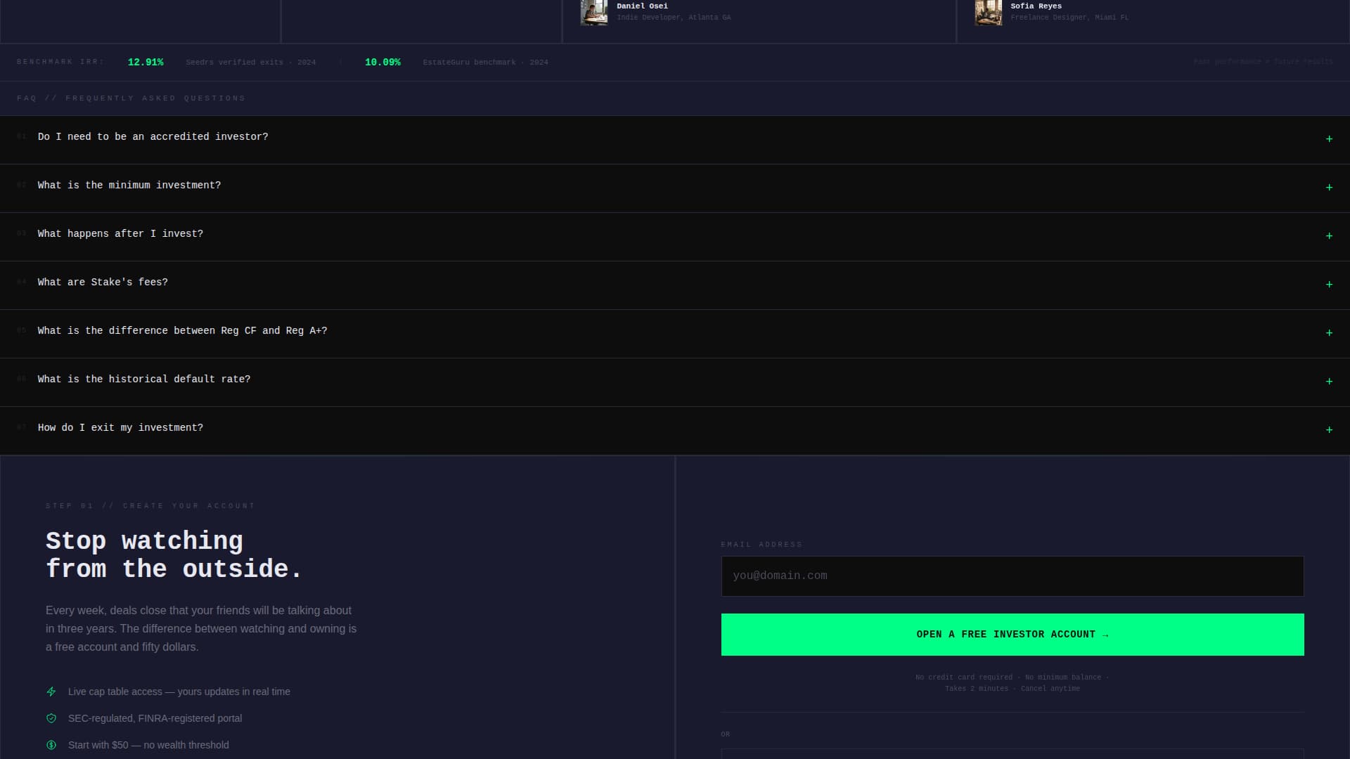 Stake - Highvoltage Equity Landing Page Template