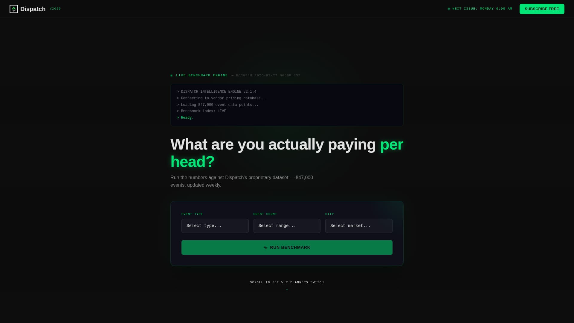 Event Planning Digital Presence Specialist Cost Calculator Website Template