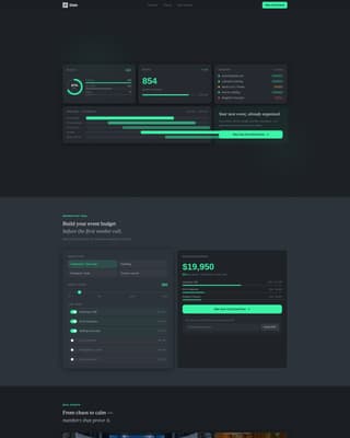 Event Planning Digital Presence Cost Calculator Website Template