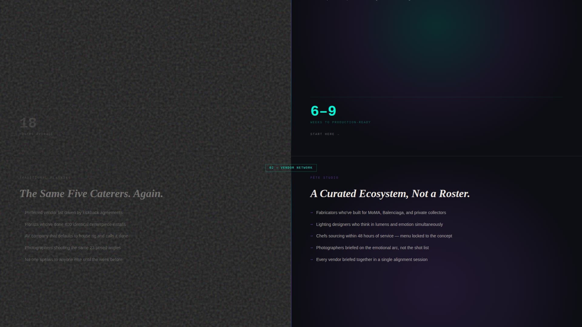 Event Planning Digital Presence Pricing Website Template