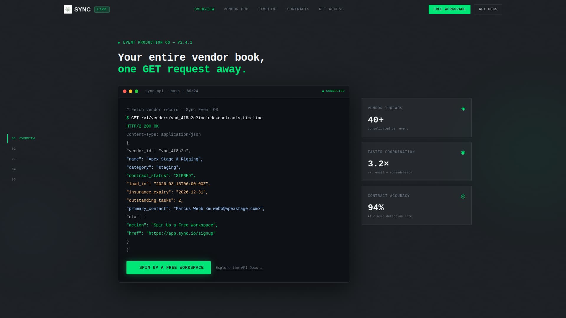 Event Tech Vertical SaaS Specialist Professional Website Template