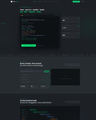 Event Tech Vertical SaaS Specialist Professional Website Template