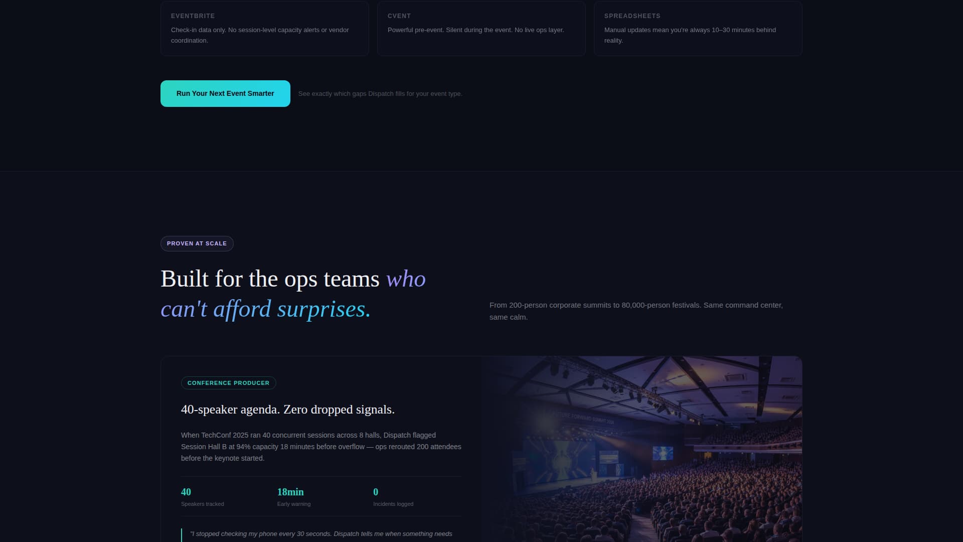 Event Tech Vertical SaaS Professional Website Template
