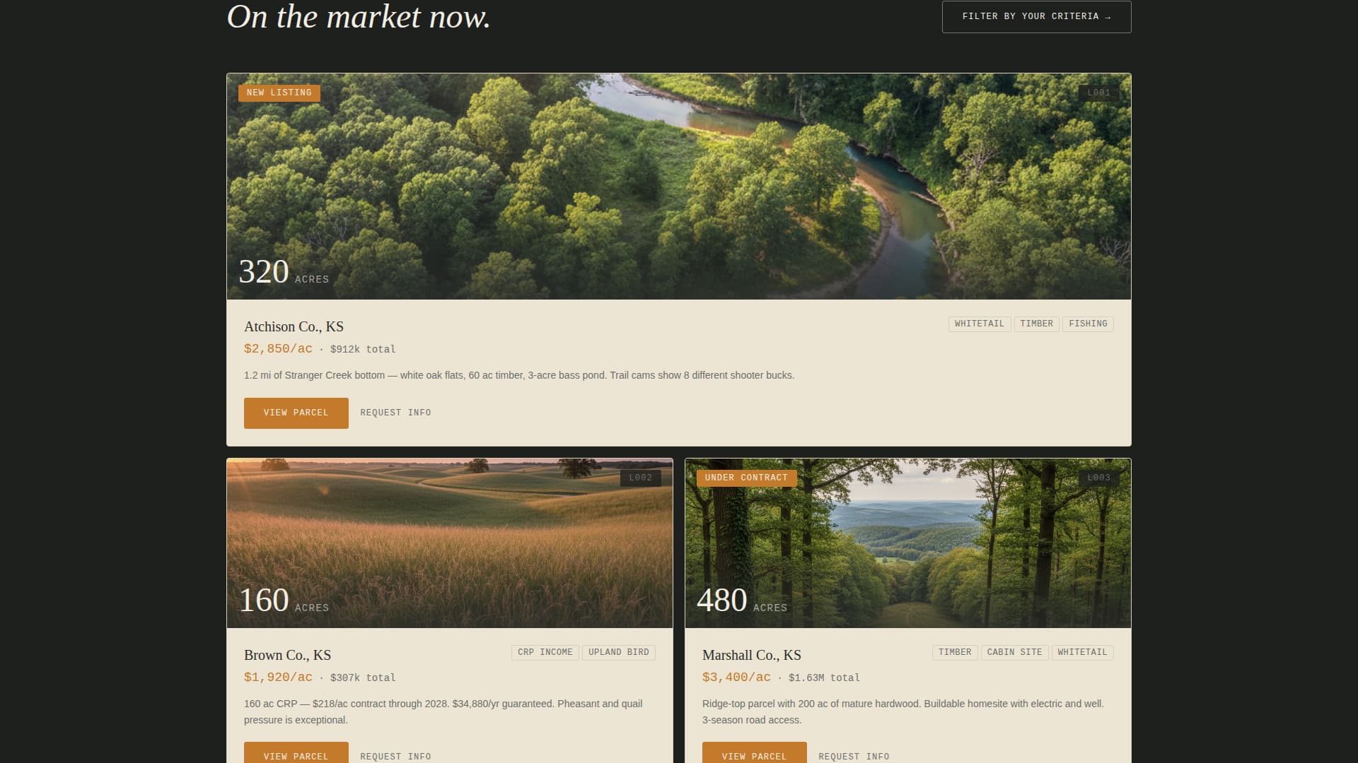 Acreage - Immersive Landbrokerage Landing Page Template