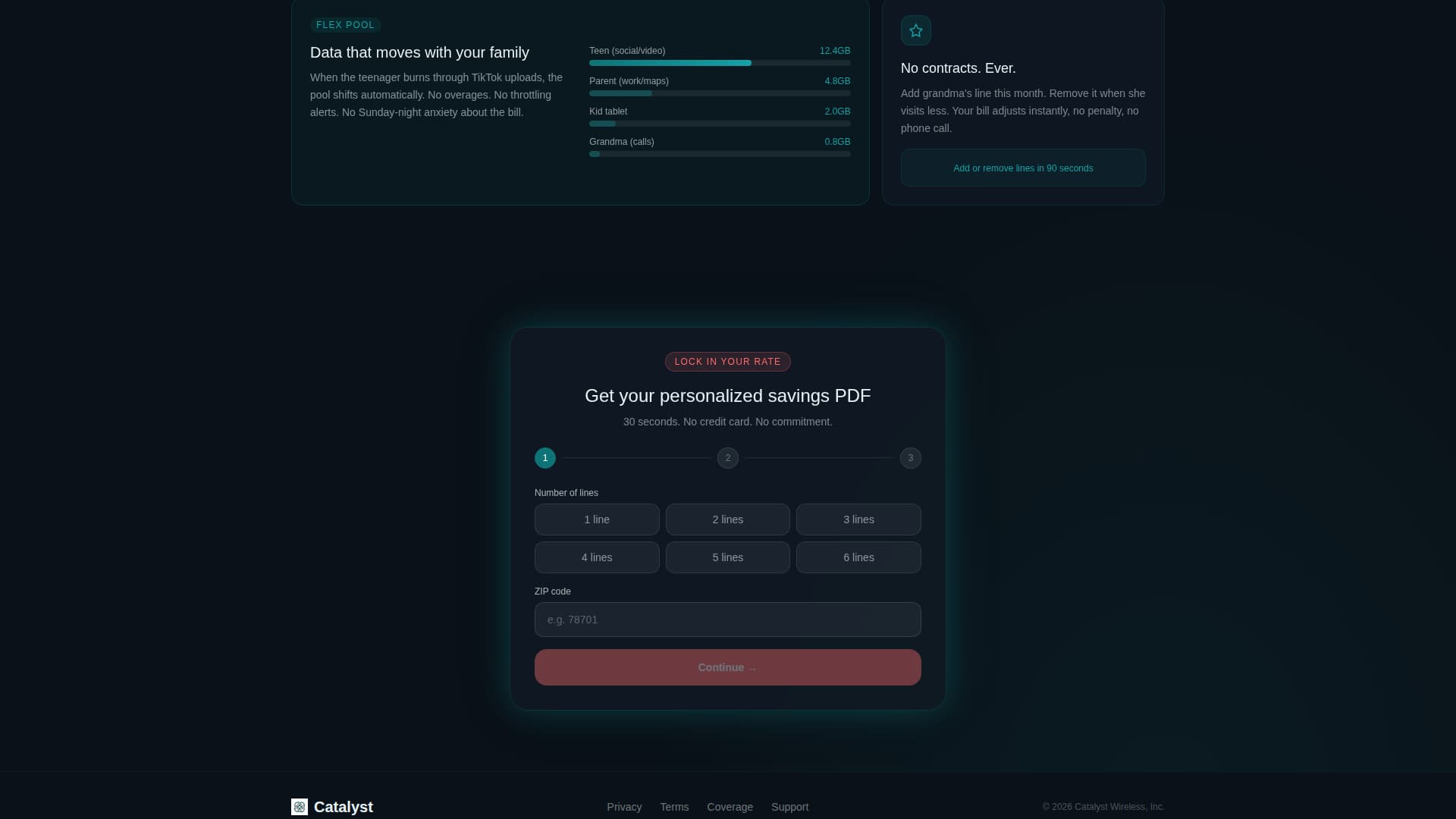 Catalyst - Flexible Family Landing Page Template