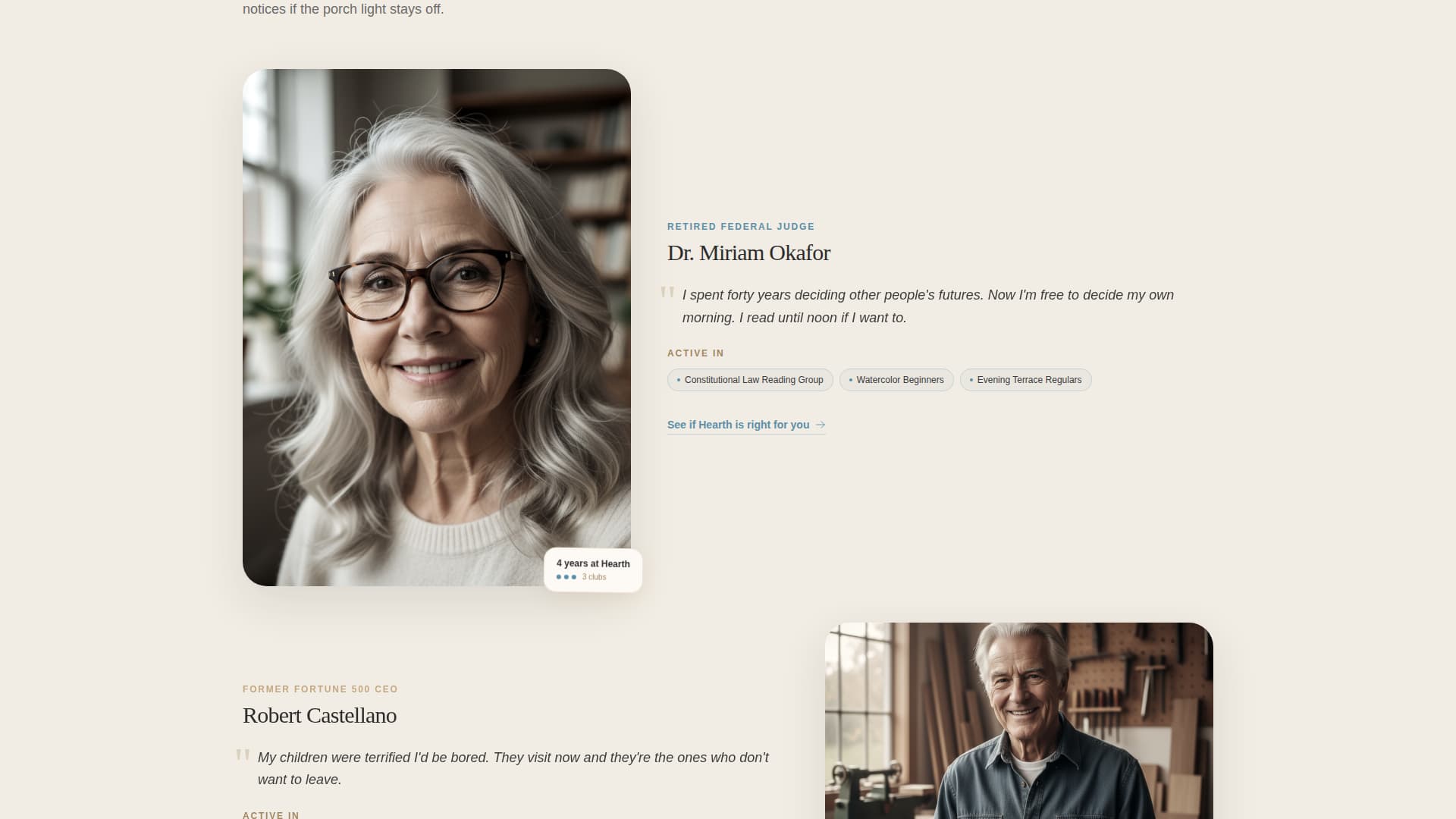 Hearth - Inviting Seniorliving Landing Page Template