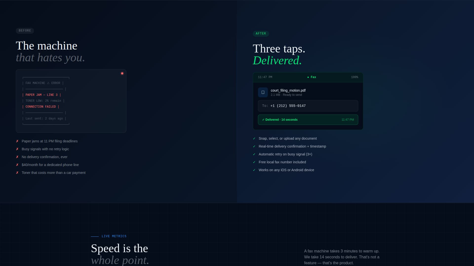FaxSnap - Instant eFax Landing Page Template