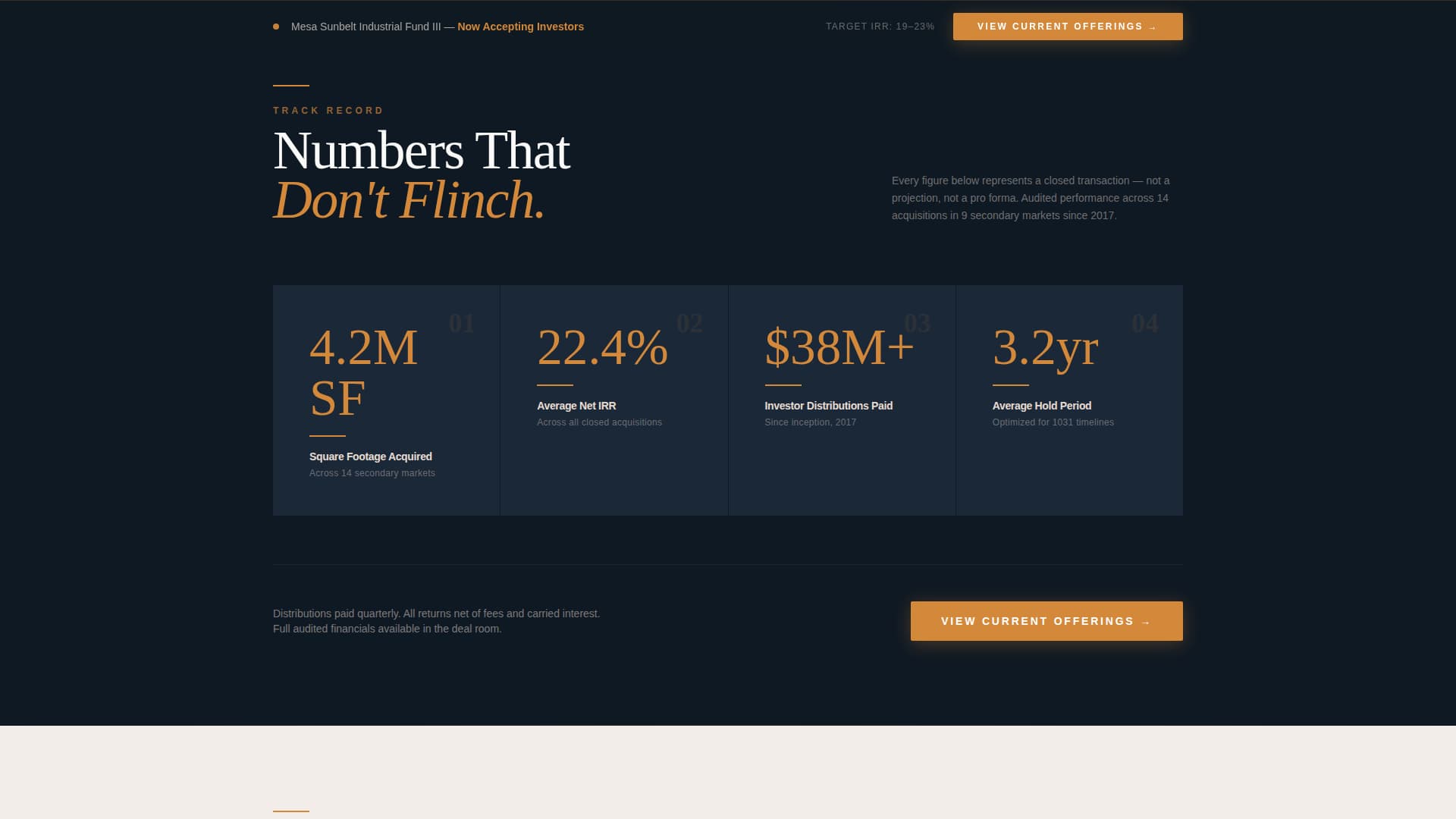 Mesa - High Yield Warehouse Landing Page Template