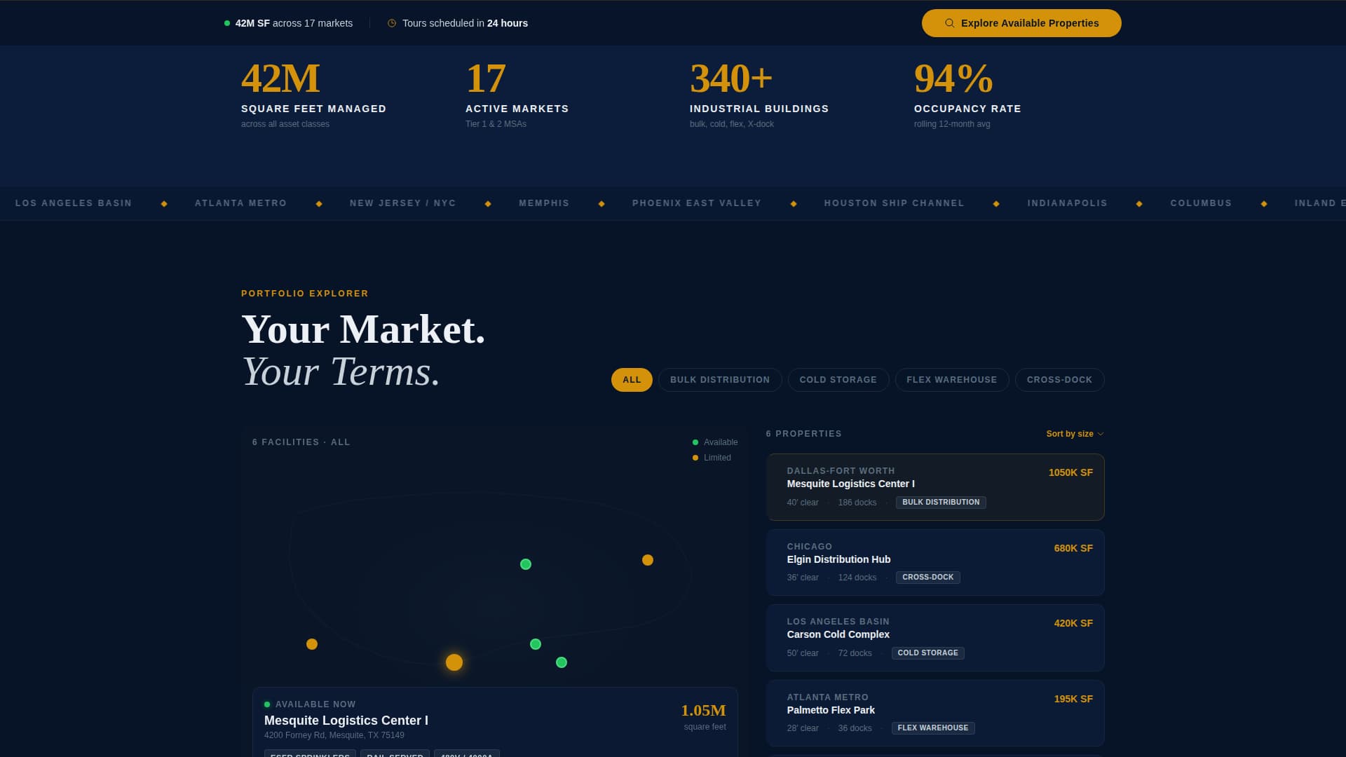 Warehousehub - Precision Industrial Landing Page Template