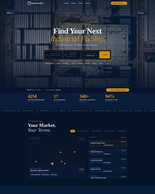 Warehouse Hub - Precision Industrial Landing Page Template