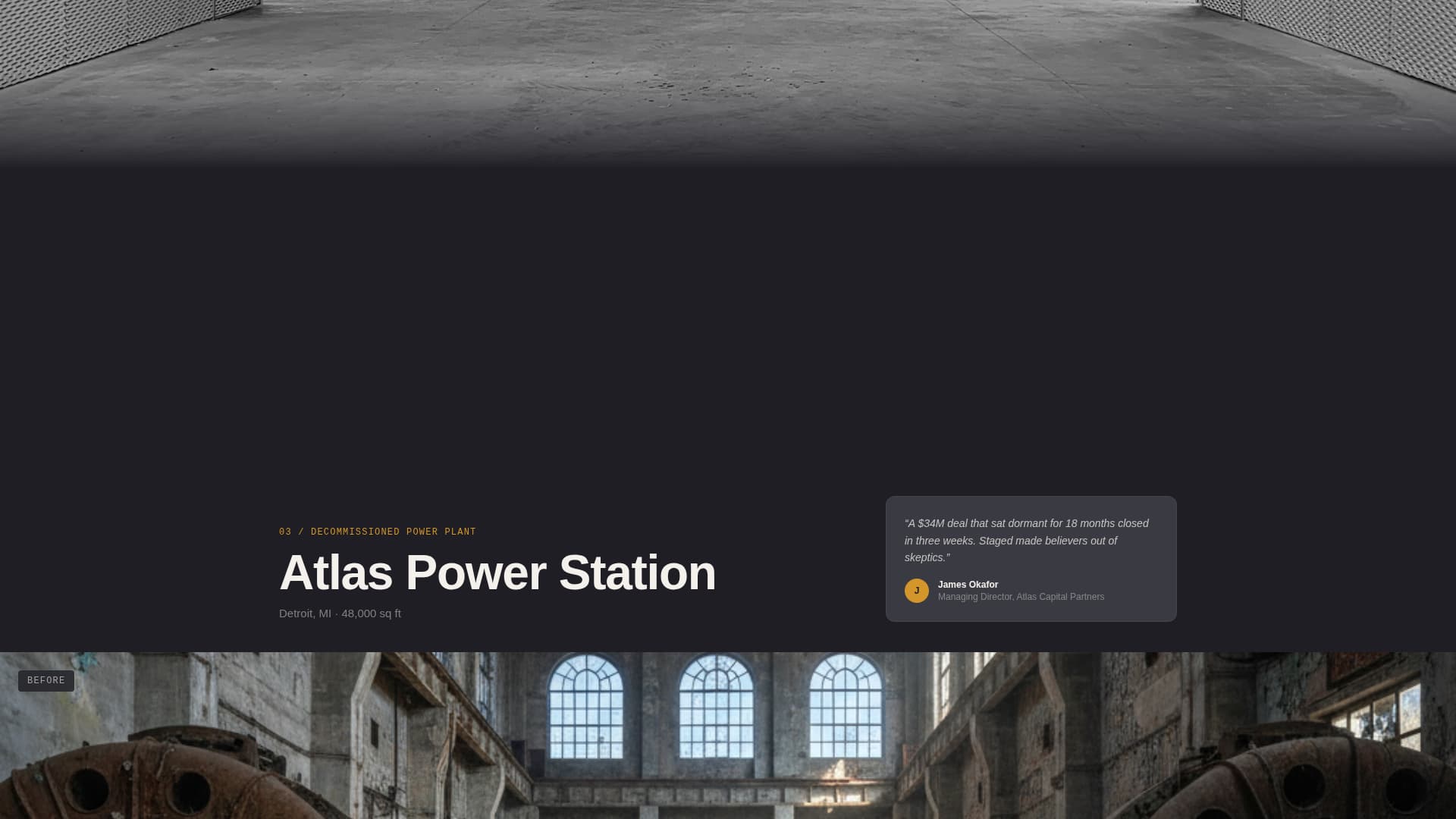 Staged - Transformative Industrialwarehouse Landing Page Template