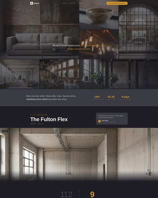Staged - Transformative Industrial Warehouse Landing Page Template