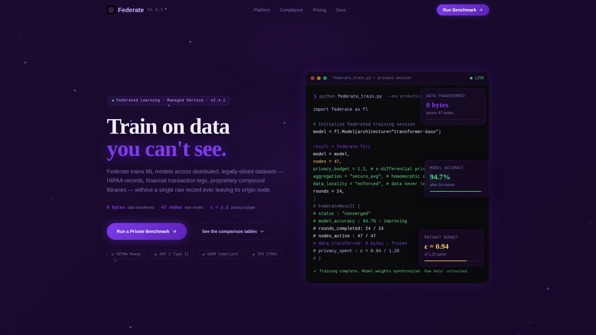 Synchronize — Intelligent Distributed Learning Landing Page Template