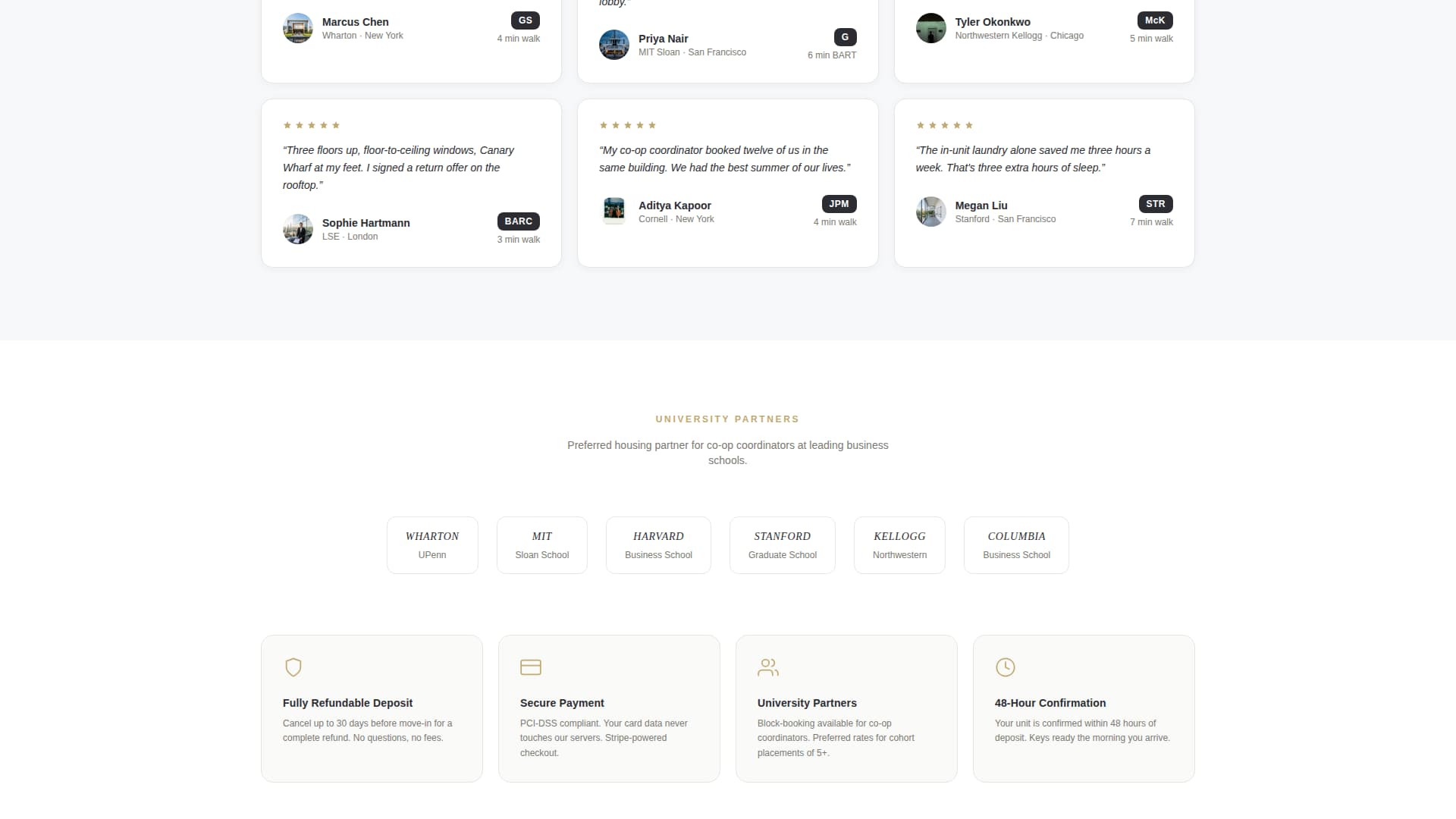 Sublet - Premium Internhousing Landing Page Template