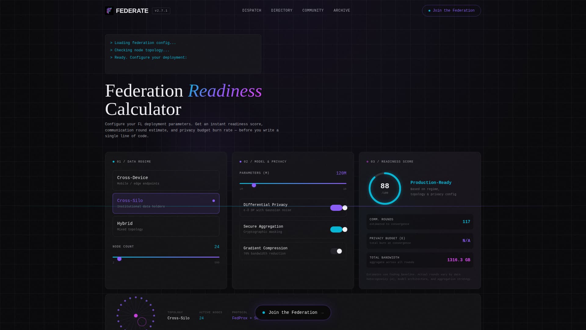 Unite — Intelligent Federated Learning Landing Page Template
