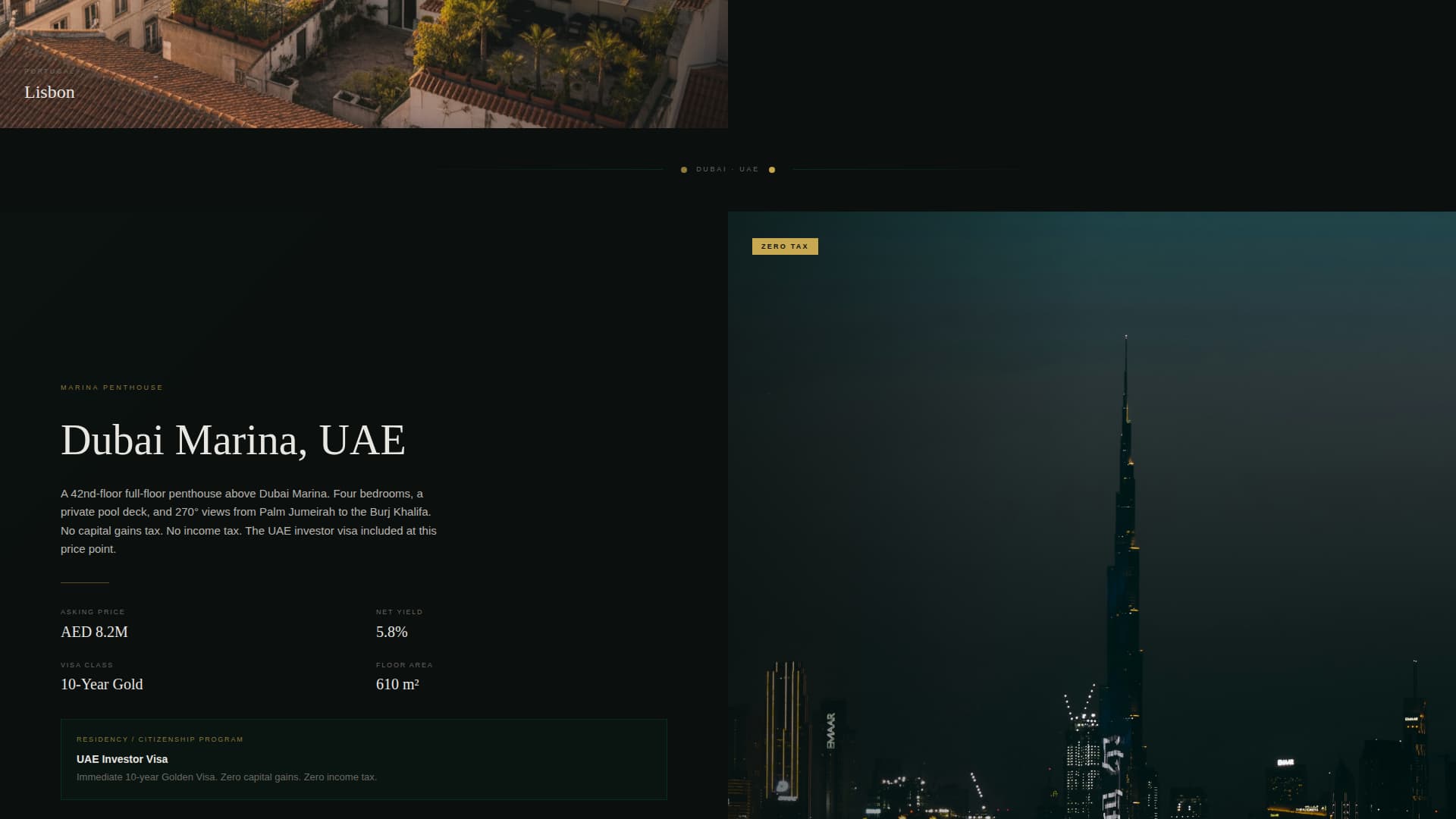 Parcel - Immersive Brokerage Landing Page Template