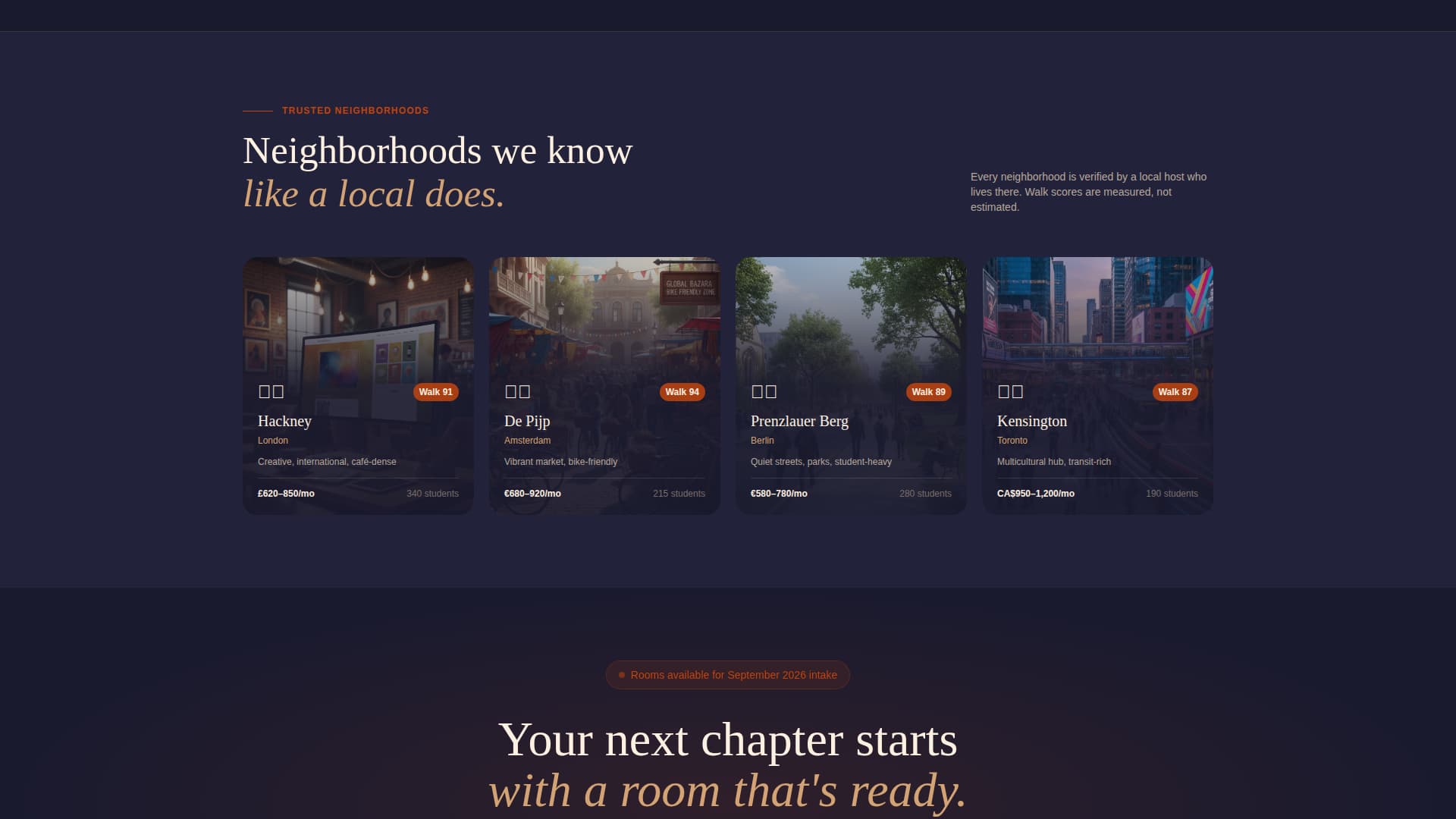 Mesa - Immersive Studenthousing Landing Page Template
