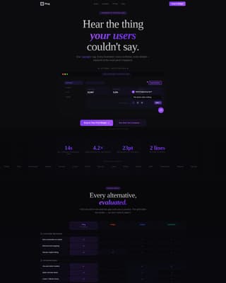Ping - Instant Feedback Landing Page Template